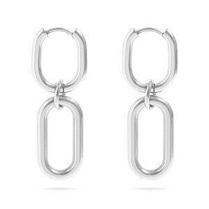 Stainless Steel Silver Convertible Huggie Earrings | Waterproof Hypoallergenic
